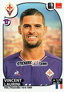 Sticker Vincent Laurini - Calciatori 2017-2018 n. 182 - Panini