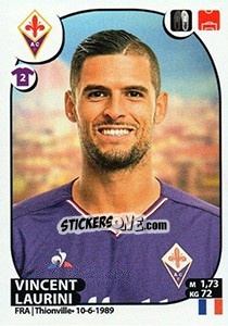 Figurina Vincent Laurini - Calciatori 2017-2018 - Panini