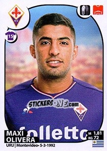 Cromo Maxi Olivera - Calciatori 2017-2018 - Panini