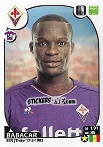 Sticker Babacar - Calciatori 2017-2018 n. 194 - Panini