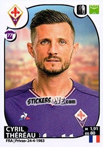 Sticker Cyril Théréau - Calciatori 2017-2018 - Panini