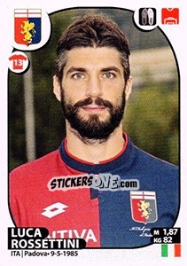 Sticker Luca Rossettini - Calciatori 2017-2018 n. 204 - Panini