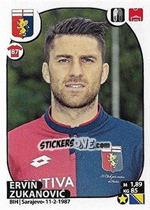 Sticker Ervin Zukanovic - Calciatori 2017-2018 n. 205 - Panini