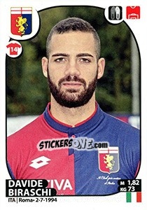 Sticker Davide Biraschi - Calciatori 2017-2018 - Panini