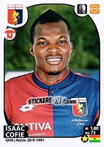 Figurina Isaac Cofie - Calciatori 2017-2018 - Panini