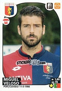 Figurina Miguel Veloso - Calciatori 2017-2018 - Panini