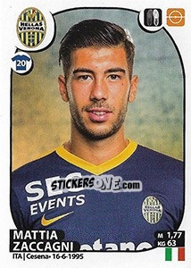 Cromo Mattia Zaccagni - Calciatori 2017-2018 - Panini