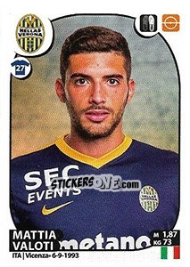 Sticker Mattia Valoti - Calciatori 2017-2018 n. 245 - Panini