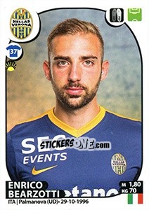Sticker Enrico Bearzotti - Calciatori 2017-2018 - Panini