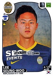 Cromo Lee Seung-Woo - Calciatori 2017-2018 - Panini