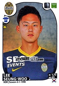 Figurina Lee Seung-Woo - Calciatori 2017-2018 - Panini