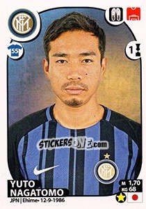 Figurina Yuto Nagatomo - Calciatori 2017-2018 - Panini