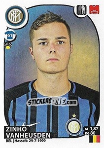 Sticker Zinho Vanheusden - Calciatori 2017-2018 n. 269 - Panini