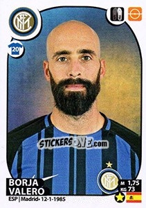 Figurina Borja Valero - Calciatori 2017-2018 - Panini