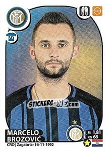 Figurina Marcelo Brozovic - Calciatori 2017-2018 - Panini