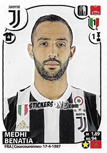 Figurina Medhi Benatia - Calciatori 2017-2018 - Panini