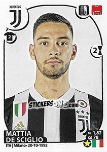 Sticker Mattia De Sciglio - Calciatori 2017-2018 n. 295 - Panini