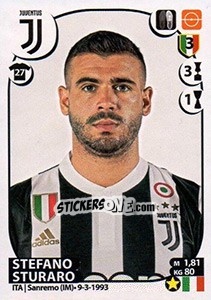 Sticker Stefano Sturaro - Calciatori 2017-2018 - Panini