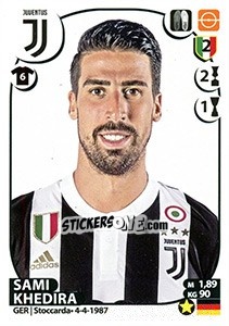 Sticker Sami Khedira - Calciatori 2017-2018 - Panini