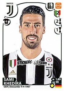 Figurina Sami Khedira - Calciatori 2017-2018 - Panini