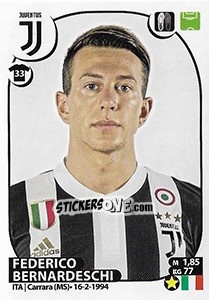 Sticker Federico Bernardeschi - Calciatori 2017-2018 n. 304 - Panini
