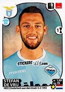 Sticker Stefan De Vrij - Calciatori 2017-2018 n. 316 - Panini