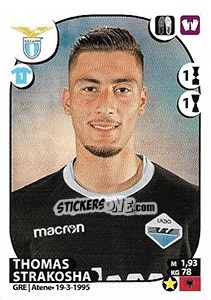 Figurina Thomas Strakosha - Calciatori 2017-2018 - Panini