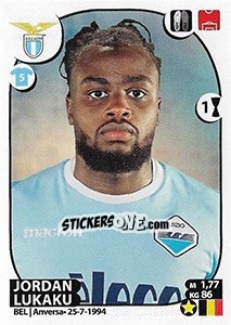 Sticker Jordan Lukaku - Calciatori 2017-2018 n. 322 - Panini