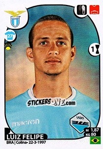 Sticker Luiz Felipe - Calciatori 2017-2018 n. 324 - Panini