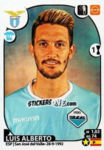 Figurina Luis Alberto - Calciatori 2017-2018 - Panini