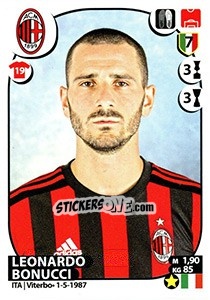Sticker Leonardo Bonucci - Calciatori 2017-2018 n. 343 - Panini