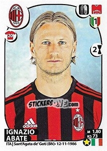 Figurina Ignazio Abate - Calciatori 2017-2018 - Panini