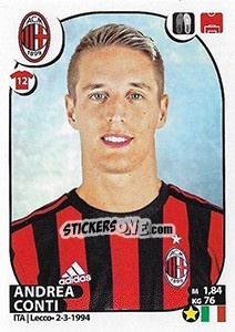 Sticker Andrea Conti - Calciatori 2017-2018 - Panini