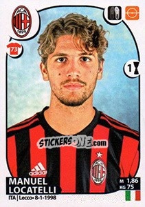 Figurina Manuel Locatelli - Calciatori 2017-2018 - Panini