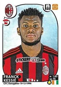 Figurina Franck Kessié - Calciatori 2017-2018 - Panini