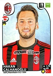 Sticker Hakan Çalhanoğlu - Calciatori 2017-2018 n. 359 - Panini