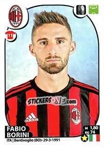 Sticker Fabio Borini - Calciatori 2017-2018 n. 360 - Panini