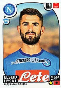 Sticker Elseid Hysaj - Calciatori 2017-2018 n. 376 - Panini