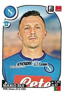 Sticker Mário Rui - Calciatori 2017-2018 - Panini