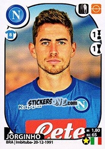 Sticker Jorginho - Calciatori 2017-2018 n. 382 - Panini