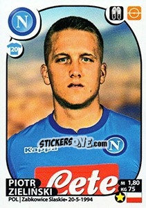 Figurina Piotr Zieliński - Calciatori 2017-2018 - Panini