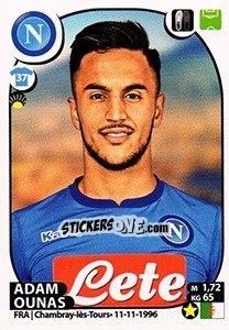 Sticker Adam Ounas - Calciatori 2017-2018 - Panini