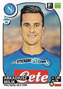 Sticker Arkadiusz Milik - Calciatori 2017-2018 - Panini