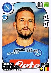 Sticker Dries Mertens - Calciatori 2017-2018 n. 391 - Panini