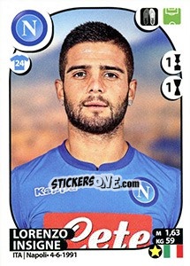 Sticker Lorenzo Insigne - Calciatori 2017-2018 n. 392 - Panini