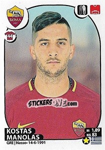 Sticker Kostas Manolas - Calciatori 2017-2018 - Panini