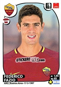 Sticker Federico Fazio - Calciatori 2017-2018 - Panini