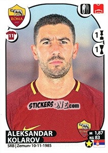 Sticker Aleksandar Kolarov - Calciatori 2017-2018 - Panini
