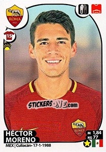 Figurina Héctor Moreno - Calciatori 2017-2018 - Panini