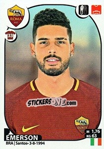 Sticker Emerson Palmieri - Calciatori 2017-2018 n. 407 - Panini